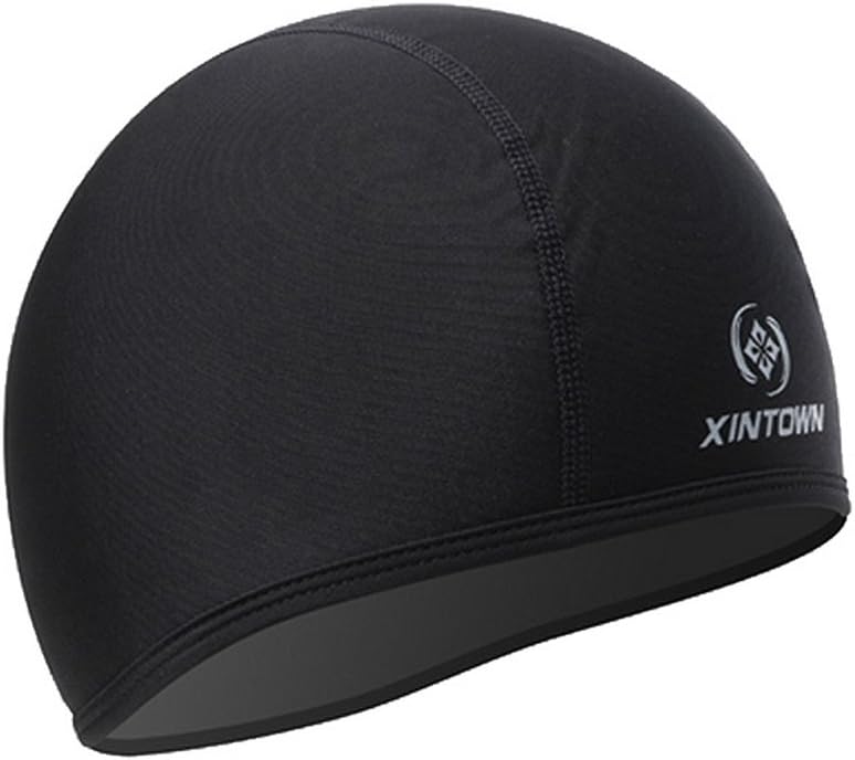 WZTSXB Skull Cap Under Helmet Liner Moisture Wicking for Cycling Motorcycle Running Beanie Black