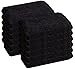 Cotton Salon Towels - Gym Towel - Hand Towel - (12-Pack, Black) - 16 inches x 27 inches - Ringspun-Cotton, Maximum Softness and Absorbency, Easy Care – by HomeLabels