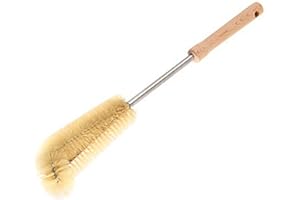 Long Handle Bottle Brush, Wooden 30cm Extra Long Bottle Cleaning Brush - Efficient Cleaning Tool for Water Bottle, Kitchen an