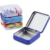 ZEISS Lens Cleaning Accessory Tin Box Containers with Hinge Lids, Set of 4 | Compact Storage, Keeps Lens Wipes Organized and Protected for Eyeglasses, Sunglasses, Camera Lenses and Optical Care