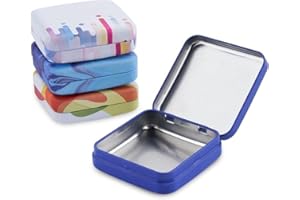 ZEISS Lens Cleaning Accessory Tin Box Containers with Hinge Lids, Pack of 4