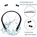 Bluetooth Headphones, 7FHLP Wireless Sports Earphones Stereo Sweatproof Earbuds Neckband Retractable Earplugs with Mic for Gym Running Headsets,up to 8 hours working