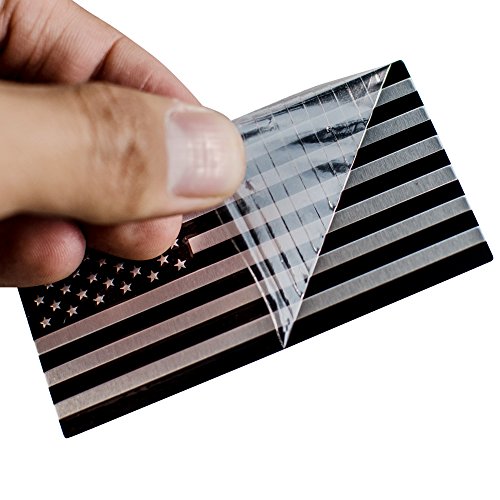 ALUMINUM American Flag Sticker Decal Emblem | perfect for vehicle, truck, car, motorcycle, rv, scooter, or suv 3.18” x 1.75”