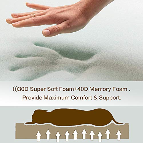 Laifug Orthopedic Memory Foam Extra Large Dog Bed Pillow(50"x36"x10