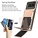Vofolen Case for Galaxy Note 8 Case Wallet 4-Slot Pocket Credit Card ID Holder Flip Door Anti-Scratch Dual Layer Protective Bumper TPU Rubber Armor Hard Shell Cover for Samsung Galaxy Note 8 Rose Gold