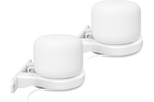 Delidigi 2 Pack ABS Wall Mount Compatible with Nest WiFi Router- AC2200 Bracket Holder Shelf for Nest WiFi Point [Built-in Cable Management](2 Pack, White)