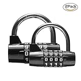 GOCHANGE 2 Pack Combination Locks / Luggage Travel Combination Lock / Digital Security Resettable Padlock for Suitcase, Gym, Sports, School & Employee Locker, Outdoor, Fence