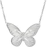 Jude Jewelers Stainless Steel Cute Butterfly Style Wedding Party Holiday Pendant Necklace