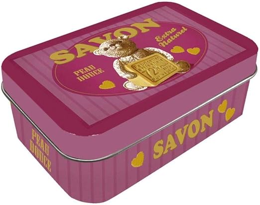 Provence - Caja de metal con bisagra para pastilla de jabón: Amazon.es: Hogar