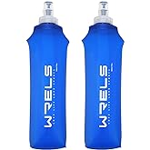 WRELS TPU Soft Flask Lightweight Portable Reusable Water Bottle,BPA Free Collapsible Flask for Hydration Pack in Running Hiking Cycling and Marathon