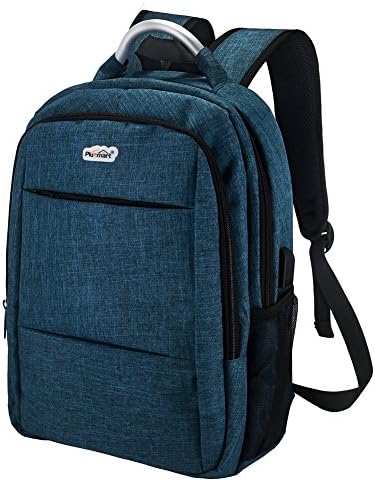 Plusmart Laptop Backpack,Travel Backpack,College Backpack with USB Charging Port Extend,Fits 15.6" Laptop and Notebook,Blue