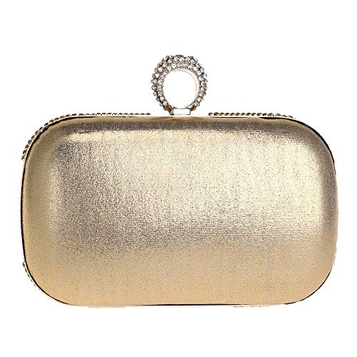 YOUTO Evening Party Clutch Bags Night Party Bags Rhinestone Women's Clutches Evening Bag Clutch Purse Bags Special Occasion Evening Handbags Evening Clutches Purses (Color : Gold)