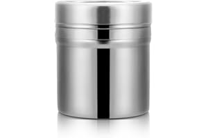 Powdered Sugar Shaker Duster, Seasoning Shakers with Holes and Lids, Stainless Steel Flour Sifter for Baking Fine Mesh Powder