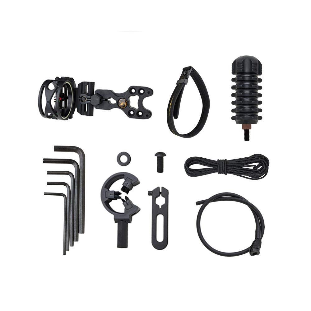 Namvo Archery Accessories Set, 3Pin Bow Sight Damper Arrow Rest for Compound Recurve Bows Bow Rubber Damper Archery Equipment