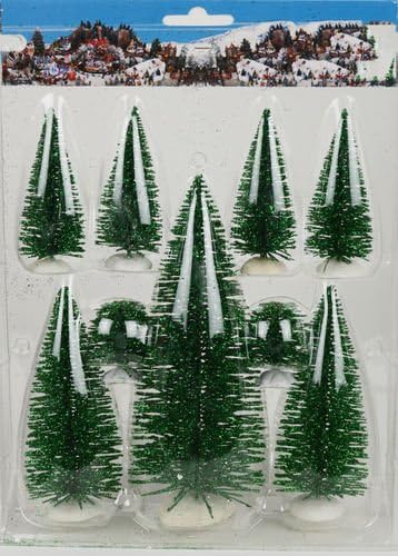 Catherine Lillywhite's Green Glittered Tree Set of 9