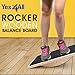 Yes4All Rocker Wooden Balance Board – Ideal for Flexibility & Stability Training – Rocker Board/Wobble Board (Black)