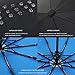 ESUFEIR 46 Inch Large Travel Windproof Umbrella, 3 Folding Big Umbrellas for Rain Windproof, Compact Automatic Umbrella with Double Layer Design, Durable and Portable, Men Women, Gift Included