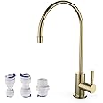 Havin Bar Sink Faucet, RO Water Filter Faucet,Drinking Water Faucet fits Most Water Filtration System, Kitchen Reverse Osmosis Faucet, Stainless Steel Filter Tap, Gold