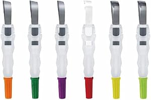 VOCADOK Dental Matrix Bands Metal Restoration Matrix-Profecto with 180°Adjustable Retainer Dental Sectional Matrix Bands for Dental Restorations 6 Pcs Different Types and Colors