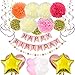 Birthday Decorations Birthday Party Supplies Happy Birthday Banner Pink and Gold Happy Birthday Decor for Women Girls