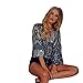 Vovotrade Fashion Womens Summer Boho Long Sleeve Casual Blouse Loose Tops T Shirt (XL, Blue)