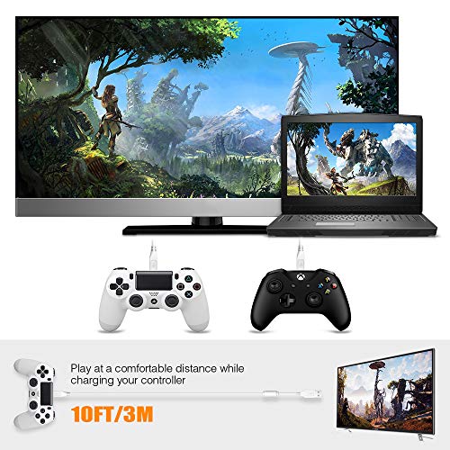 image for 6amLifestyle PS4 Controller Charging Cable, Charge and Play, 2 Pack 10