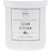 DW Home Clean Kitchen Scented Candle, 9 oz, Hand-Poured Single-Wick Jar, Up to 33-Hour Burn Time, Fresh Lemon and Lime Citrus Fragrance for Kitchens, Living Spaces and Gifting