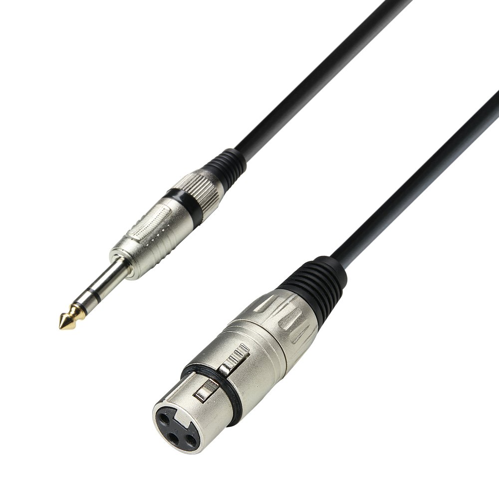 Adam Hall 3 Star Series 6m XLR Female to 6.3mm Jack Stereo Microphone Cable