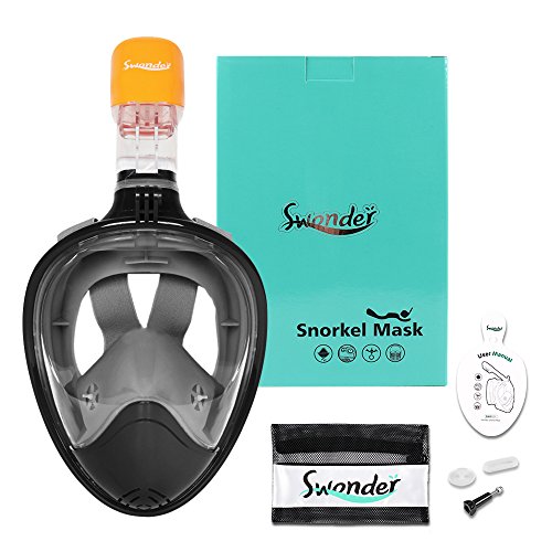Swonder Snorkel Full Mask L/XL Black SWD001