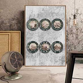 Floating Framed Canvas Wall Art for Living Room, Bedroom Plates Canvas Prints for Home Decoration Ready to Hang - 16x24 inches