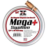 REV X Mega Syphon - 3/4" x 10 Foot Long Self Priming Safe Siphon Hose for Water, Gas, Fuel, Diesel