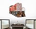 Red Stripped Locomotive Train Wall Decal by Wallmonkeys Peel and Stick Graphic (12 in W x 11 in H) WM325242