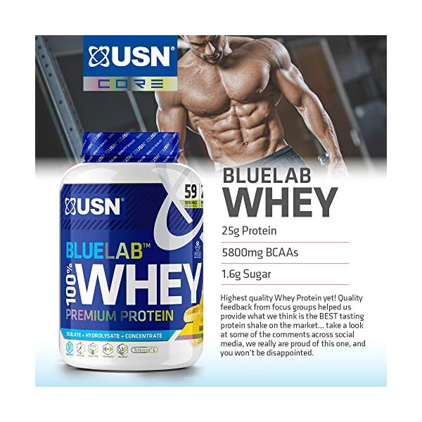 USN-Premium-Whey-Protein-Powder-Blue-Lab-Whey-Chocolate-908-kg-100-Premium-Post-Workout-Protein-Shakes-With-BCAAs-and-Tolerase USN Blue Lab Whey Protein Powder: Chocolate - Whey Protein 908g - Post-Workout - Whey Isolate - Muscle Building Powder…