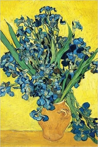 Vase With Irises Against A Yellow Background Vincent Van Gogh