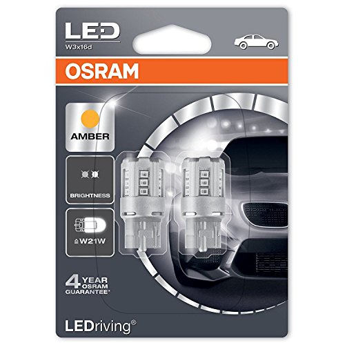 OSRAM W21W LED (T20 SC) 582 12V W3x16d LEDriving Amber 7705YE-02B Double blister (Pack of 2)