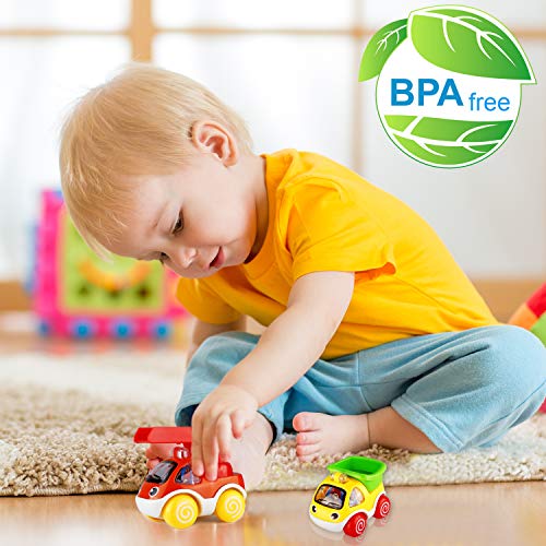 image for ShinePick Pull Back Cars, Toy Cars for Toddlers, Push and Go Vehicles 