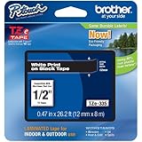 Brother Genuine P-touch TZE-335 Label Tape, 1/2