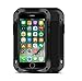 Perstar Shockproof Aluminum Metal Gorilla Glass Protection Case Cover for Apple iPhone 7 Plus (Black)