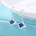 EleShow S925 Sterling Silver Earrings for Women Cube Earrings for Her Earrings hypoallergenic Crystal from Swarovski (A_Color Changing Drop Earrings)