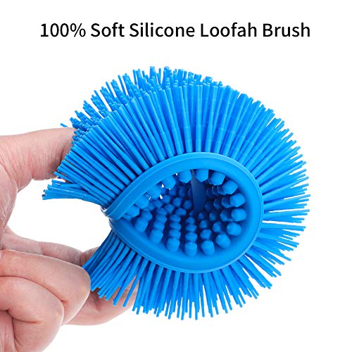 DaveandAthena 3 Pack Exfoliating Silicone Body Scrubber Soft Bath Brush