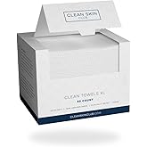 Clean Skin Club Clean Towels XL™, 100% USDA Biobased Face Towel, Disposable Face Towelette, Makeup Remover Dry Wipes, Ultra S