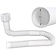 Prestantious 8.5ft Long Gutter Downspout Extensions, 2" ID Small Size Downspout Extender Drainage Pipe for 2"×3" Downspout, Inside Diameter 2 Inches, Pipe Stretched Length 8.5ft(White-1 pack)