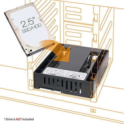 ICY DOCK 2.5" SSD / SATA Hard Drive to Desktop 3.5" SATA Drive Bay Converter Bracket Mounting Kit - EZConvert MB882SP-1S-3B