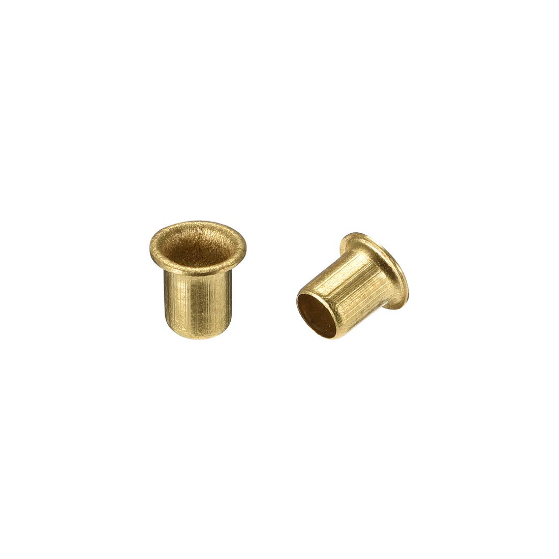 sourcing map Hollow Rivet,5mm x 6mm Through Hole Copper Hollow Rivets Grommets Double-Sided Circuit Board PCB 100Pcs