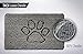 GORILLA GRIP Dog Doormat, Absorbent Doormats for Muddy Dogs Paws, 48x30 Machine Washable Soakstopper Rugs, Cleaner Floors, US Designed Pet Bed Door Mat, Indoor Entrance Pets Rug, Paw Gray
