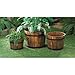 Accent Plus Rustic Barrel Planter Set (Trio)