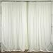 Efavormart 10FT Fire Retardant Ivory Sheer Voil Curtain Panel Backdrop for Window Wall Decoration - Premium Collection