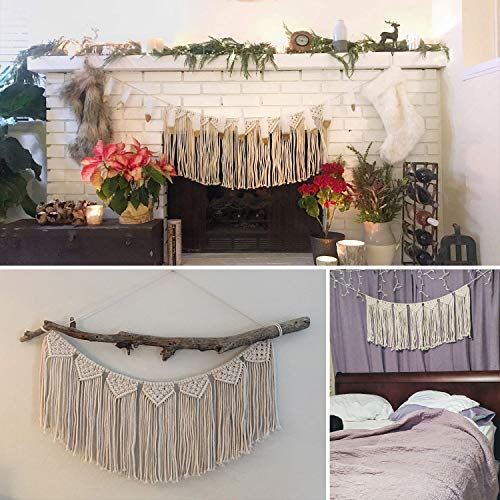 Macrame Woven Wall Hanging Curtain Fringe Garland Banner