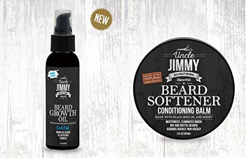 Uncle Jimmy Beard Softener 2 oz+ Growth Oil Cool Oak 2 oz SET KIT