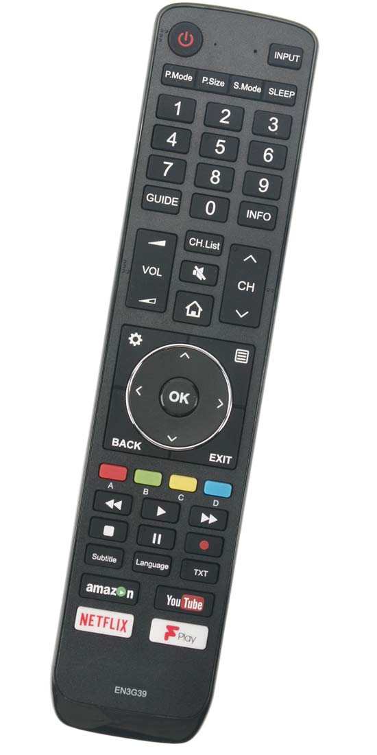 ALLIMITY EN3G39 Remote Control Replacement for Hisense 4K TV with H43A6250UK H50A6250 H65A6200 H50N5300 H43A6200UK H50A6250UK H65A6200UK H50N5300UK H50A6200UK H55A6250UK H49N5500UK